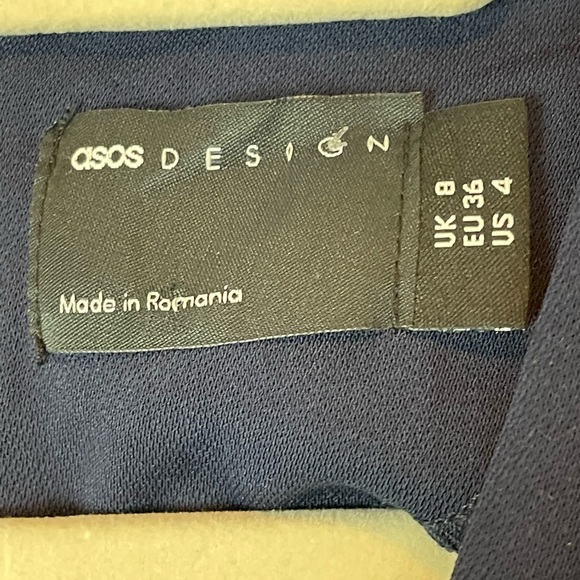 ASOS Design Plunge Neck Midi Dress Wedding Office Capsule Wardrobe Cottagecore - Picture 6 of 7